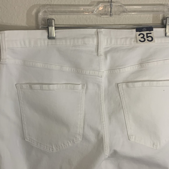 GAP women’s 34 Slim High Rise Stretch white raw hem Jeans summer - Picture 5 of 7